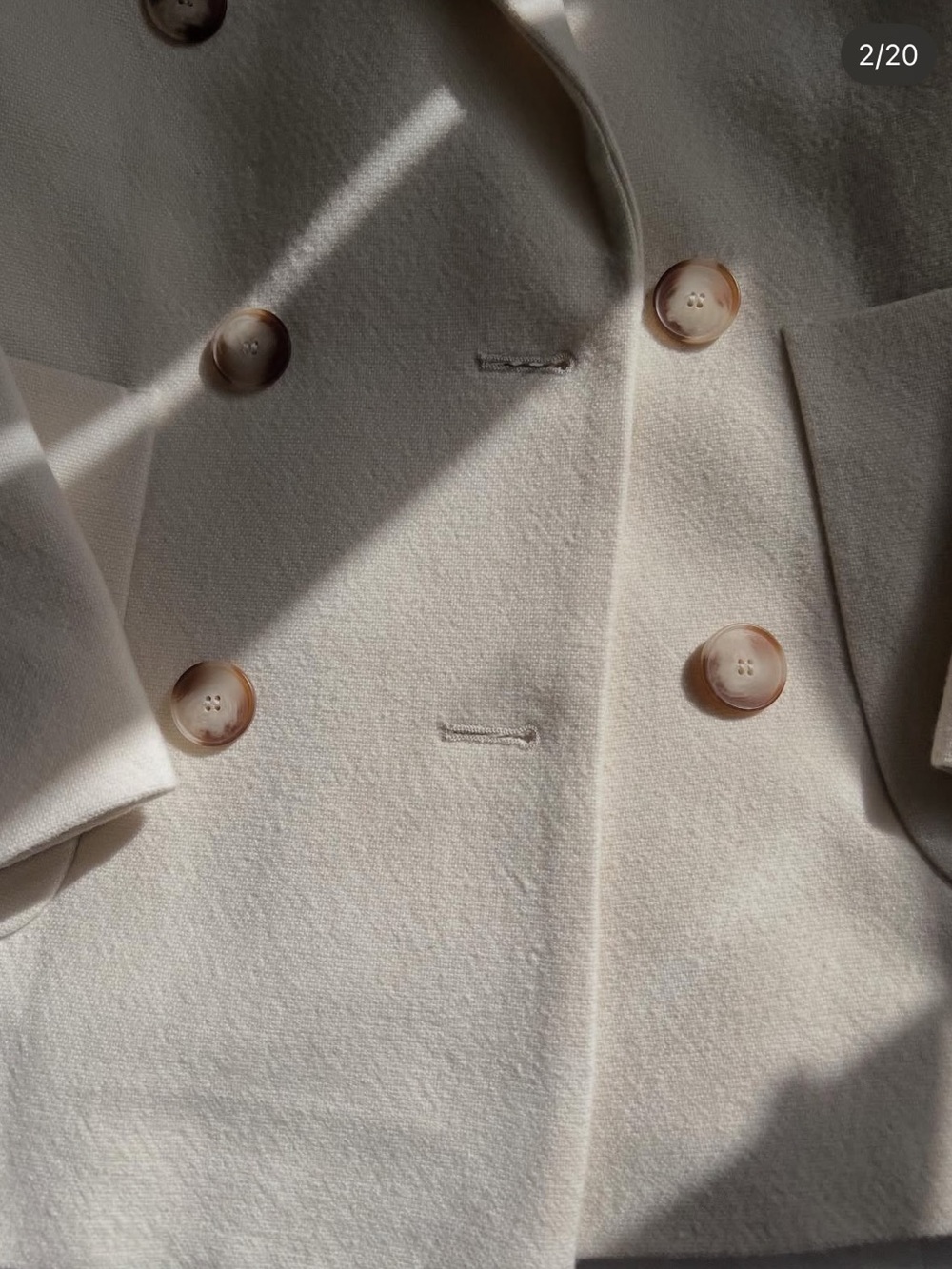 Sezane Michele Jacket Blazer Ecru Size 40 US 8 - Picture 10 of 12
